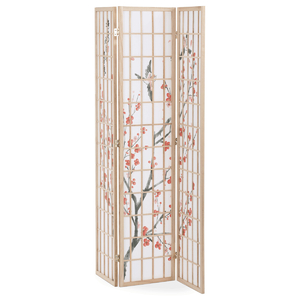 Paraván, masiv, bílá, EF-L185 NAT