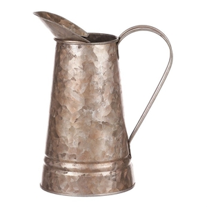 Váza kovová - tvar konve, zinková, barva měděná