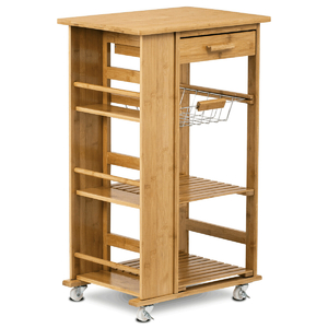 Regál, bambus, přírodní, DR-046