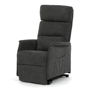 Polohovací křeslo, elektrické kabelové ovládání, šedá, látka, TV-L8960 GREY2
