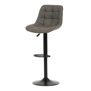 Barová židle, šedá, látka,AUB-V3066 GREY3