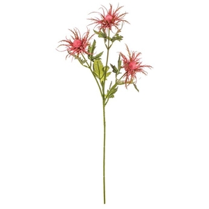 Eryngium - umělý řazaný, 3 květy, barva růžová
