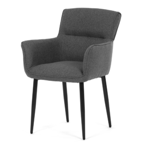 Jídelní židle, šedá, látka, DCH-J2159 GREY2