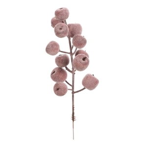 Jablíčka mini - umělý trs, hnědá, cena za balení (10 ks)