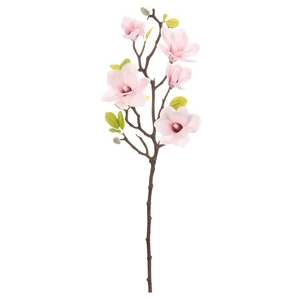 Magnolie - umělá kvetoucí větev, světle růžová
