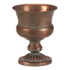 Číše kovová - aranžovací, 20 cm, barva měděná