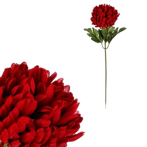Chryzantéma - umělá řezaná květina, červená