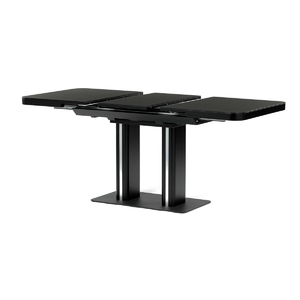 Jídelní stůl rozkládací 120-160x80 cm, mdf, černá, HT-D1926 BK