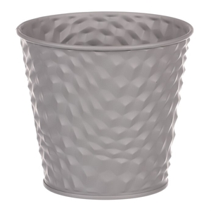 Obal kovový - kulatý, barva šedá