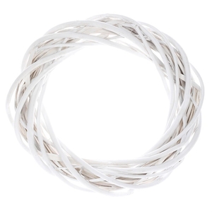 Věnec proutěný - pr. 25 cm, bílá barva