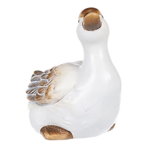 Kachna - keramická figurka, vel. S, bílo-hnědá