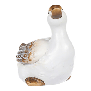 Kachna - keramická figurka, vel. S, bílo-hnědá