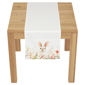 Běhoun - zajíc v rozkvetlé louce, 100 % polyester, 40 x 150 cm