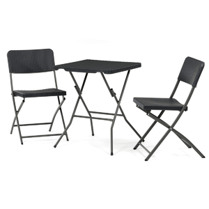 Zahradní set 1+2, plast, šedá, AZS-L2161 GREY