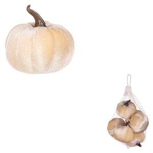 Dýně plastová s látkou, barva krémová, cena za balení (6 ks)