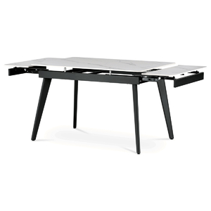 Jídelní stůl rozkládací 120-180x80 cm, keramika, mramor, HT-405M WT