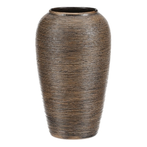 Váza keramická - zaoblená, 26 cm, hnědá
