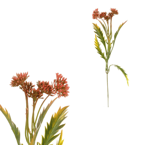 Zeleň - umělý trs, zápich, červené květy