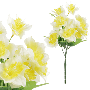 Narcis - umělá kytice, žlutá barva