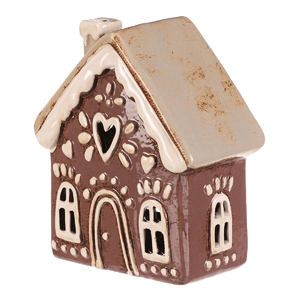 Domeček keramický - na čajovou svíčku, fialový