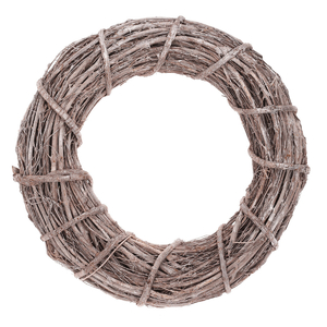 Věnec proutěný - pr. 30 cm, barva šedo-bílá