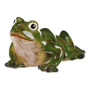 Žába - keramická figurka, vel. M, barva zelená