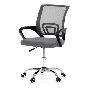 Dětská židle, výškově nastavitelná, šedá síťovina, KA-L103 GREY