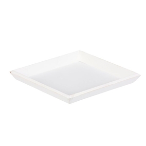 Tác dřevěný - čtvercový, barva bílá