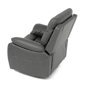 Polohovací křeslo, elektrické zabudované ovládání, šedá, látka vintage, TV-4094 GREY3