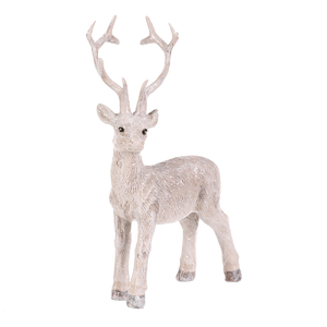 Jelen - polyresinová figurka, stojící, vel. S, bílý