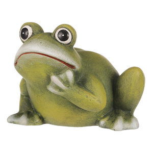 Žába - keramická figurka, vel. M, zelená