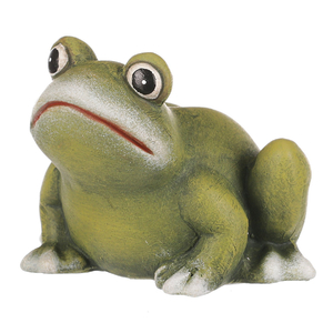 Žába - keramická figurka, vel. S, zelená