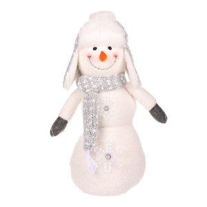 Sněhulák - látková figurka, hvězdičky s LED osvětlením