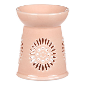 Aroma lampa s motivem sedmikrásky, meruňková barva, porcelán.