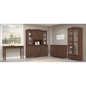 Příborník s nástavcem 2 dveře RUBI tmavě hnědá