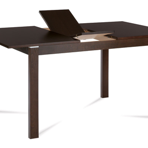 Jídelní stůl rozkládací 120+30x80x74 cm, deska MDF, dýha, nohy masiv, oŕech