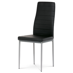 Jídelní židle, černá, ekokůže, DCL-377 BK