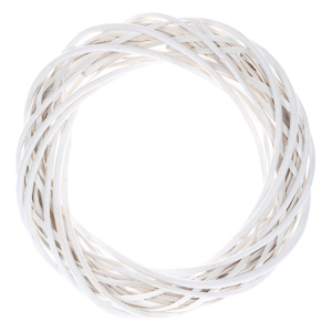 Věnec proutěný - pr. 30 cm, bílá barva
