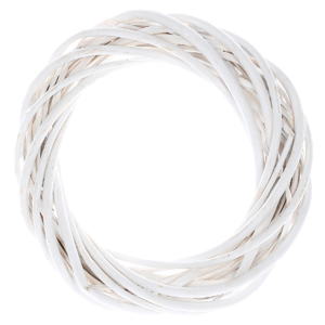Věnec proutěný - pr. 35 cm, bílá barva