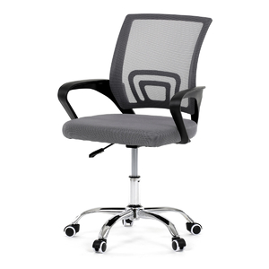 Dětská židle, výškově nastavitelná, šedá síťovina, KA-L103 GREY
