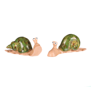Šnek - keramická figurka, mix 2 druhů, cena za 1 ks