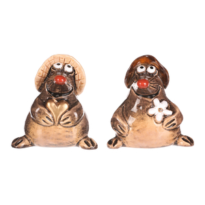 Krtek - keramická figurka, mix 2 druhů, cena za 1 ks