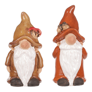 Skřítek - keramická figurka, podzimní, mix 2 druhů, cena za 1 ks