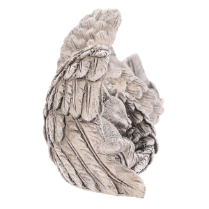 Pes/kočka v křídlech - pieta, polyresin, šedá, cena za 1 ks