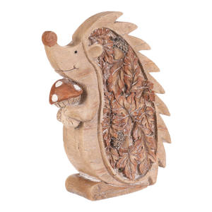 Ježek - dekorace s osvětlením, magnesium, imitace dřeva