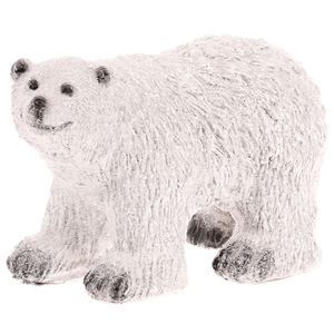 Medvěd, zimní dekorace z polyresinu