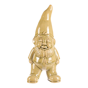 Trpaslík - keramická soška, barva světle zelená