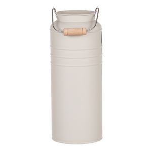 Váza kovová - tvar bandasky, barva šedá