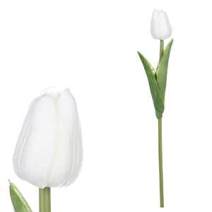 Tulipán mini - umělý pěnový, barva bílá