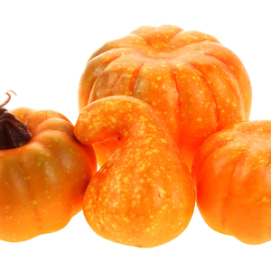 Dýně umělá - mix tvarů, oranžová, cena za balení (4 ks)